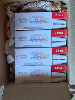 (Lot of 4) Pokemon Prismatic Evolutions Elite Trainer Box Bundle Costco 2-Pack - Image 1