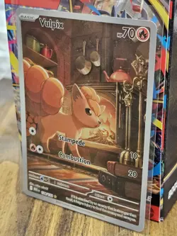 2025 Pokemon TCG - Vulpix - 138/132 Me01 Mega Evolution Holo Rare Full Art NM+ - Image 3