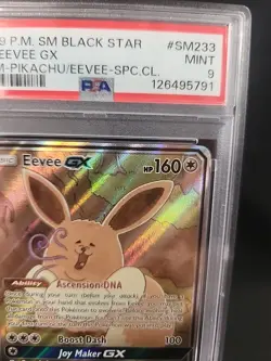 Eevee GX PSA 9 SM233 SM Black Star Promo Sun Moon Pokemon English Full Art - Image 3