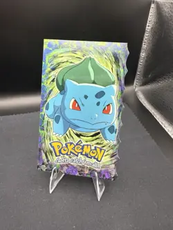 BULBASAUR, #01 DIE-CUT 1 OF 12 TOPPS POKEMON 1ST MOVIE - Image 1