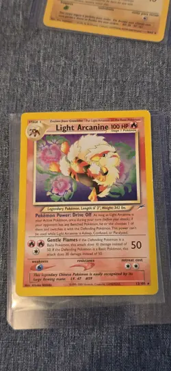 Pokemon TCG Light Arcanine Neo Destiny Holo Rare WOTC 12/105 LP/MP - Image 1