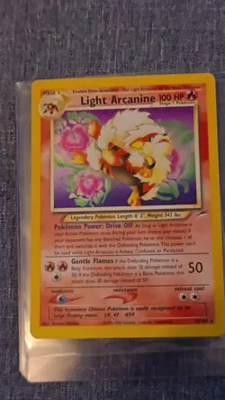 Pokemon TCG Light Arcanine Neo Destiny Holo Rare WOTC 12/105 LP/MP - Image 2
