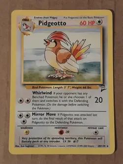 Pokemon Pidgeotto 28/130 Base Set 2 Rare NM-MT See Pictures - Image 1