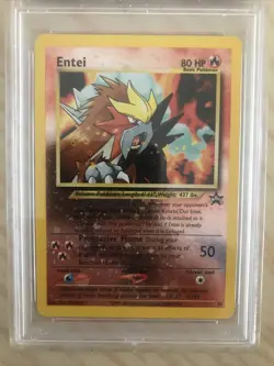 2001 Pokemon Game Black Star Movie Promo Entei Reverse Foil PSA 7 No. 34 #34 - Image 2