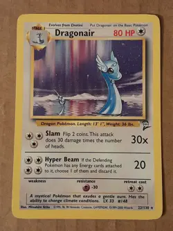 Pokemon Dragonair 22/130 Base Set 2 Rare NM-MT See Pictures - Image 1