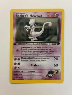 Pokemon TCG Rockets Mewtwo Gym Challenge Holo Card 14/132 1st Edition - Image 1