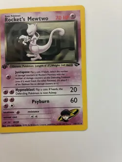 Pokemon TCG Rockets Mewtwo Gym Challenge Holo Card 14/132 1st Edition - Image 4