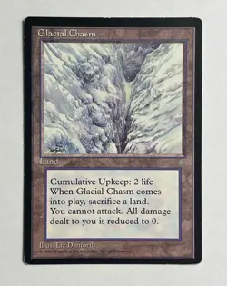 1x Glacial Chasm MTG Card Ice Age Uncommon MP - Image 1