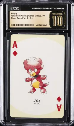 2000 POKEMON PLAYING CARDS JPN MAGBY CGC 10 PERFECT - Image 1