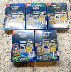 Pokemon TCG: Limited Edition Mystery Gems (1 Graded Card, 1 Booster Pack) X5 - Image 2