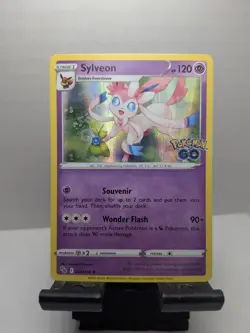 Sylveon - Holo Rare - Pokemon GO 035/078 Stamped Card NM - Image 1