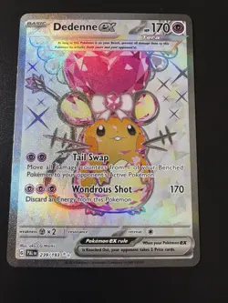 Pokemon Dedenne EX TCG Scarlet & Violet Paldea Evolved Holo Ultra Rare Card - Image 4