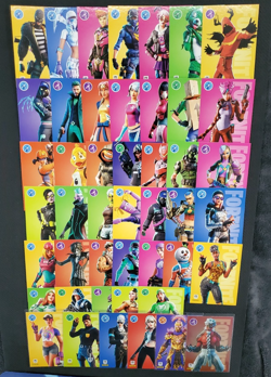 Panini Fortnite Series 3 Card Lot of 70 Cards - Skins and Weapons - NM - Image 1