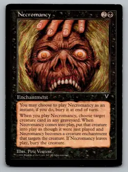 Necromancy Vintage MTG Magic the Gathering U Visions LP - Image 1