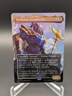 Hashaton, Scarab's Fist (Borderless) Commander: Aetherdrift Foil - Image 1