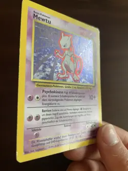 Mewtu Mewtwo Holo 10/102 - 1st Edition German Base Set - 1999 WOTC Pokemon - DMG - Image 3