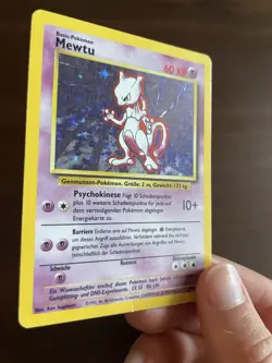 Mewtu Mewtwo Holo 10/102 - 1st Edition German Base Set - 1999 WOTC Pokemon - DMG - Image 4