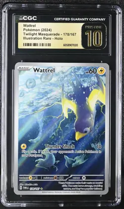 2024 Pokemon SV Twilight Masquerade Wattrel IR 178/167 CGC 10 Pristine - Image 1