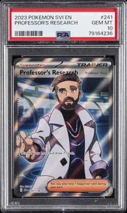 2023 POKEMON SVI EN-SCARLET & VIOLET ULTRA RARE #241 PROFESSOR'S RESEARCH PSA 10 - Image 1