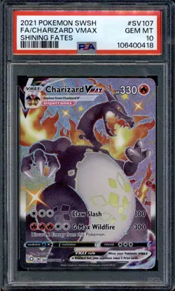 Charizard Vmax - SV107/SV122 - PSA 10 - Shiny FA - Shining Fates - Pokemon - 106 - Image 1