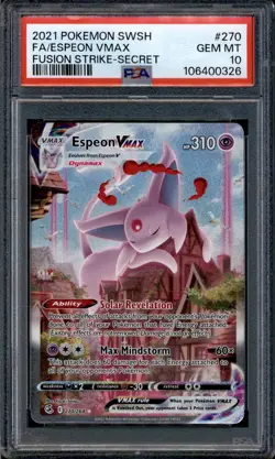 Espeon Vmax - 270/264 - PSA 10 - Alt Art - Fusion Strike - Pokemon - 10683 - Image 1
