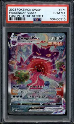 Gengar Vmax - 271/264 - PSA 10 - Alt Art - Fusion Strike - Pokemon - 10670 - Image 1