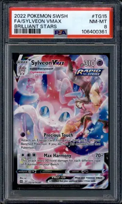 Sylveon Vmax - TG15/TG30 - PSA 8 - Full Art - Brilliant Stars - Pokemon - 10649 - Image 1