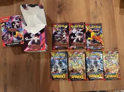 Pokemon TCG: Destined Rivals Booster Bundle Sealed lot of 3 & Surging Sparks 4 Q - Image 1