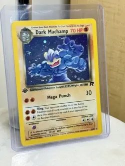 Pokemon TCG Dark Machamp Holo Rare 10/82 1st Edition Team Rocket WOTC LP/NM - Image 1