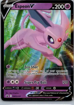 Pokemon TCG Espeon V SWSH201/307 SWSH Black Star Promos NM - Image 1