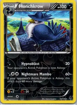 Pokemon TCG Honchkrow 52/119 Phantom Forces Reverse MP - Image 1