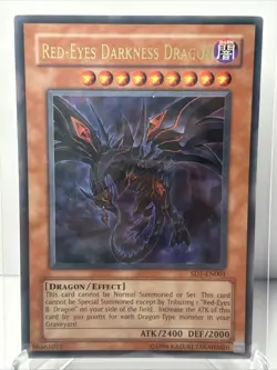 Yugioh - Red-Eyes Darkness Dragon SD1-EN001 1st Editon Ultra Rare MP - Image 1