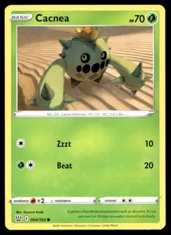 Cacnea 4/163 Pokemon Card Battle Styles Common 70 HP Near Mint I16 - Image 1
