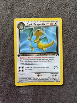 Pokemon Dark Dragonite 1st Edition Non-Holo Card 22/82 LP very clean! - Image 1