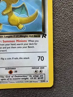 Pokemon Dark Dragonite 1st Edition Non-Holo Card 22/82 LP very clean! - Image 2