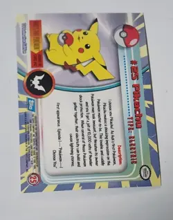⚡ Pikachu #25 - 2000 Topps Chrome Pokemon Card TV Animation Edition - Image 2