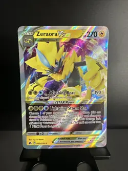 Pokemon TCG Zeraora VSTAR Holo Ultra Rare Card Crown Zenith 055/159 - Image 1