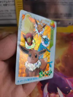 Pokemon Karte Card Holo Eevee Jolteon Flareon Vaporeon Carddass Anime japanese - Image 3