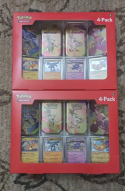Pokemon Scarlet & Violet Mini Tins 4 Promo Cards 151 Series - Image 1
