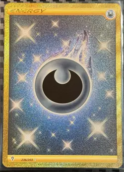 Pokemon TCG Card • Darkness Energy 236 /203 • Evolving Skies • Holo • LP - Image 1