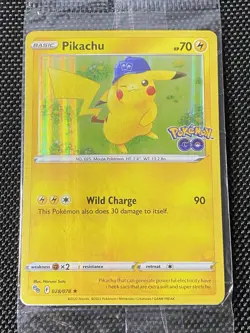 Pokemon Pikachu 028/078 Holo Rare Pokemon Go Store Promo Card Sealed - Image 1
