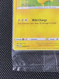 Pokemon Pikachu 028/078 Holo Rare Pokemon Go Store Promo Card Sealed - Image 5