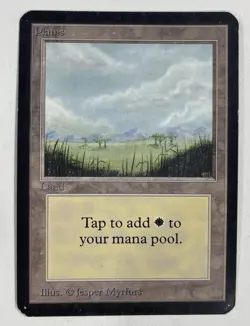 Plains Trees Alpha MP Moderate Play MTG Magic The Gathering B - Image 1