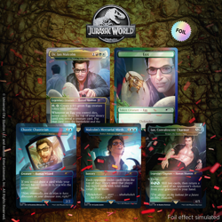 Magic the Gathering Secret Lair x Jurassic World: Dr. Ian Malcolm Rainbow Foil - Image 1