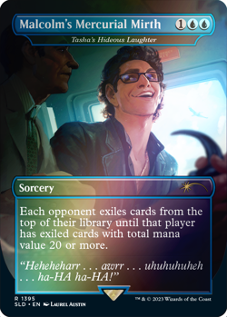 Magic the Gathering Secret Lair x Jurassic World: Dr. Ian Malcolm Rainbow Foil - Image 5
