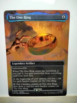 MTG FOIL The One Ring (Borderless) Promo Lord of the Rings 0451 - Image 2