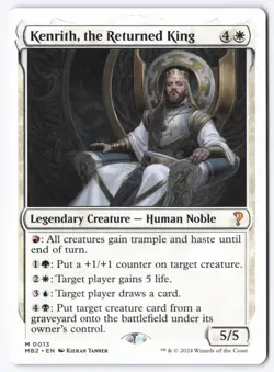 Kenrith, the Returned King (White Border) M Mystery Booster 2 13 NM - Image 1