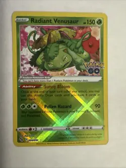 Radiant Venusaur 004/078 Pokemon Go Holo - Image 1