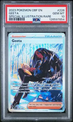 PSA 10 2023 Pokemon Obsidian Flames #226 Geeta Special Illustration Rare - Image 1