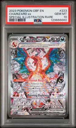 Pokemon Charizard ex 223/197 Obsidian Flames #223 Special SIR GEM MINT PSA 10 - Image 1